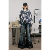 Unisex Jacket Vintage Jacket for Men and Women Couple Turn-down Collar Coat